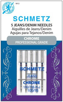 Schmetz Chrome Denim 100/16 Carded 5 Pack