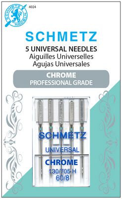 Schmetz Chrome Universal 60/8 Carded 5 Pack
