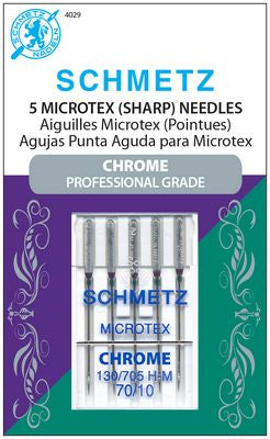 Schmetz Chrome Microtex 70/10 Carded 5 Pack