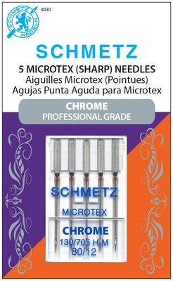 Schmetz Chrome Microtex 80/12 Carded 5 Pack