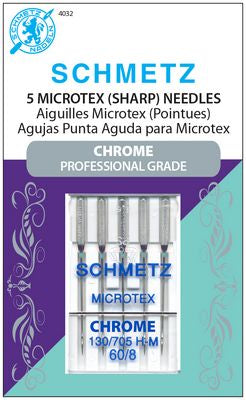 Schmetz Chrome Microtex 60/8 Carded 5 Pack