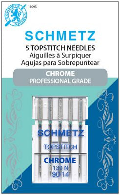 Schmetz Chrome Topstitch 90/14 Carded 5 Pack