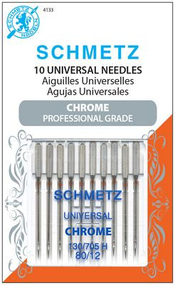 Schmetz Chrome Universal 80/12 Carded 10 Pack