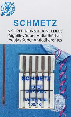 Schmetz Super Nonstick Needle 100/16 Carded 5-Pack