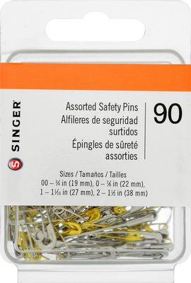 Singer Carded Notions Pins-safety-steel/brass-all Sz