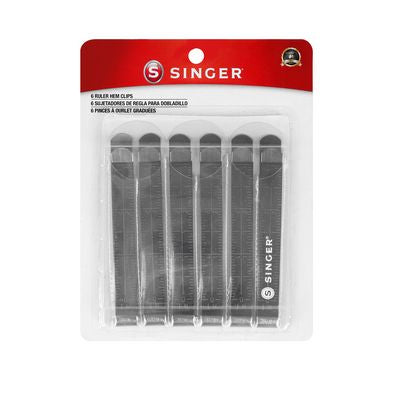 Singer Carded Notions Ruler Hem Metal Bobbin-Pin Style Clips
