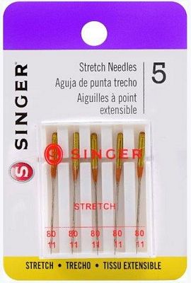 Needles Singer Machine Stretch 5 pk 80/11