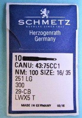 Schmetz 251LG Blindstitch sz100/16 10/pkg