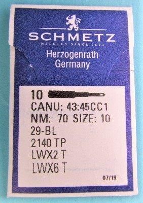 Schmetz LWX6T Blindstitch sz70/10 10/Pkg