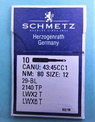 Schmetz LWX6T Blindstitch sz80/12 10/Pkg