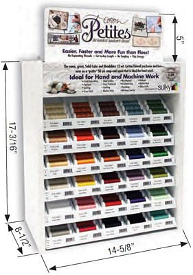 Sulky Cotton Petites 30 Color Display, 6 spl each