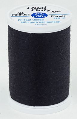 Coats & Clark Dual Duty XP 250yds 3/box, Celestial Black
