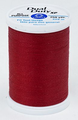 Coats & Clark Dual Duty XP 250yds 3/box, Red Cherry
