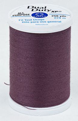 Coats & Clark Dual Duty XP 250yds 3/box, Mocha Plum