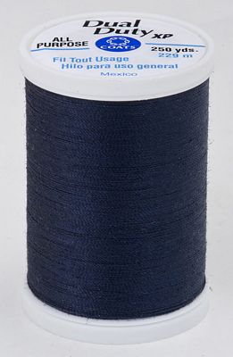 Coats & Clark Dual Duty XP 250yds 3/box, Indigo Ink