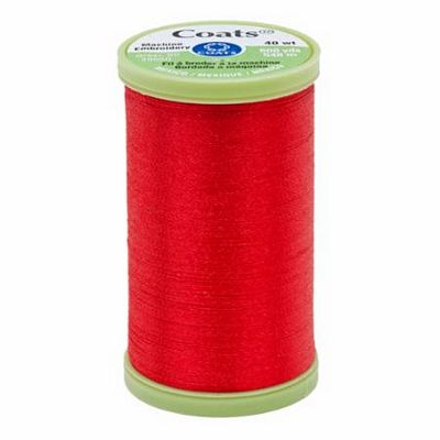 Coats Machine Embroidery 600yd, Red