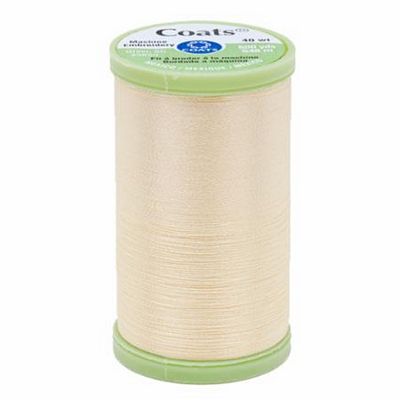 Coats Machine Embroidery 600yd, Cream
