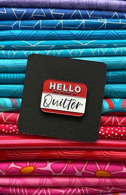 Sassafras Lane Designs Hello Quilter Enamel Pin (6 pack)