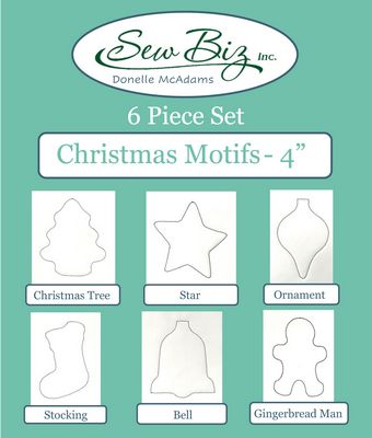 Sew Steady / Westalee Design Christmas Motif Temp 6pc Set - Long Arm 6mm