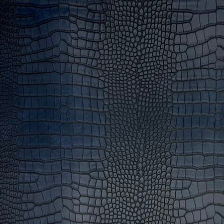 Simply Classic Faux Large Scale Crocodile-Navy 18 in x 54 in