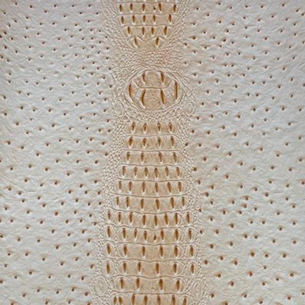 Simply Classic Faux Crocodile/Ostrich-Cream 18 in x 54 in