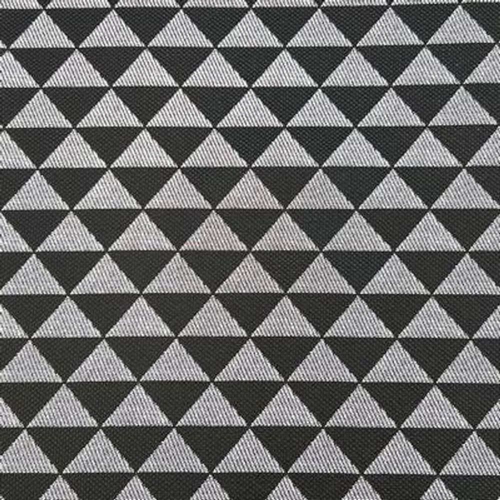 Simply Classic Faux Leather-Geometric Triangles Black/White