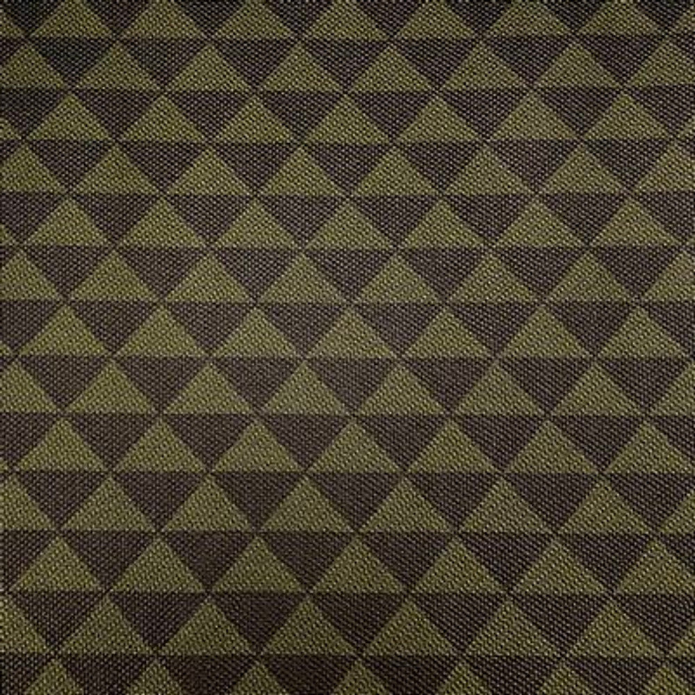 Simply Classic Faux Leather-Geometric Triangles Black/Olive 18 in