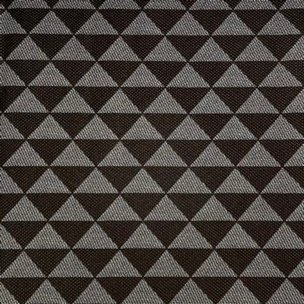 Simply Classic Faux Leather-Geometric Triangles Black/Gray 18 in