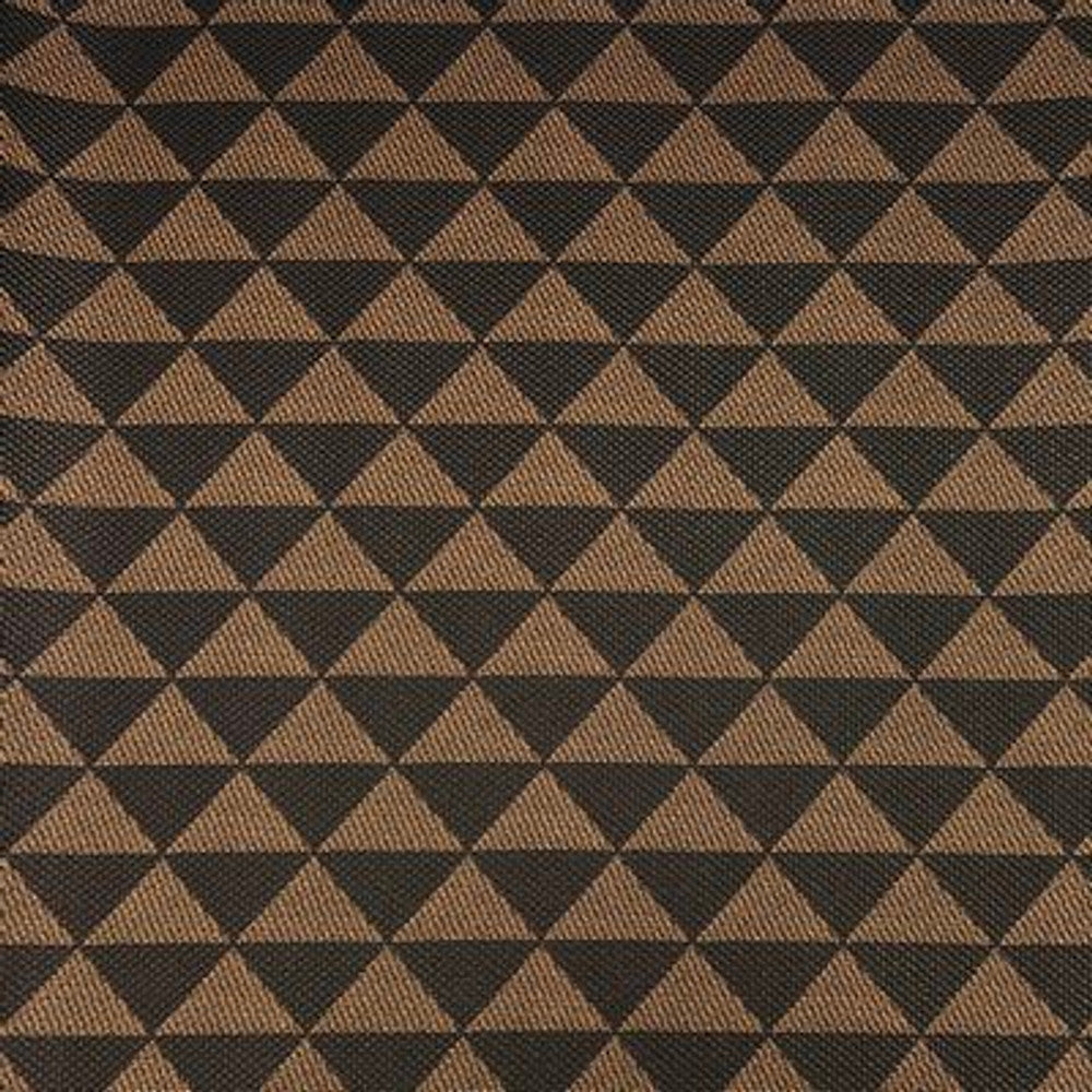Simply Classic Faux Leather-Geometric Triangles Black/Brown 18 in