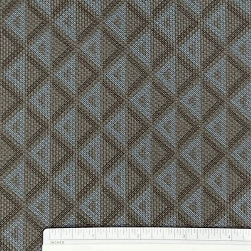 Simply Classic Faux Leather-Geometric Arrows Blue/Gray 18 in x 54