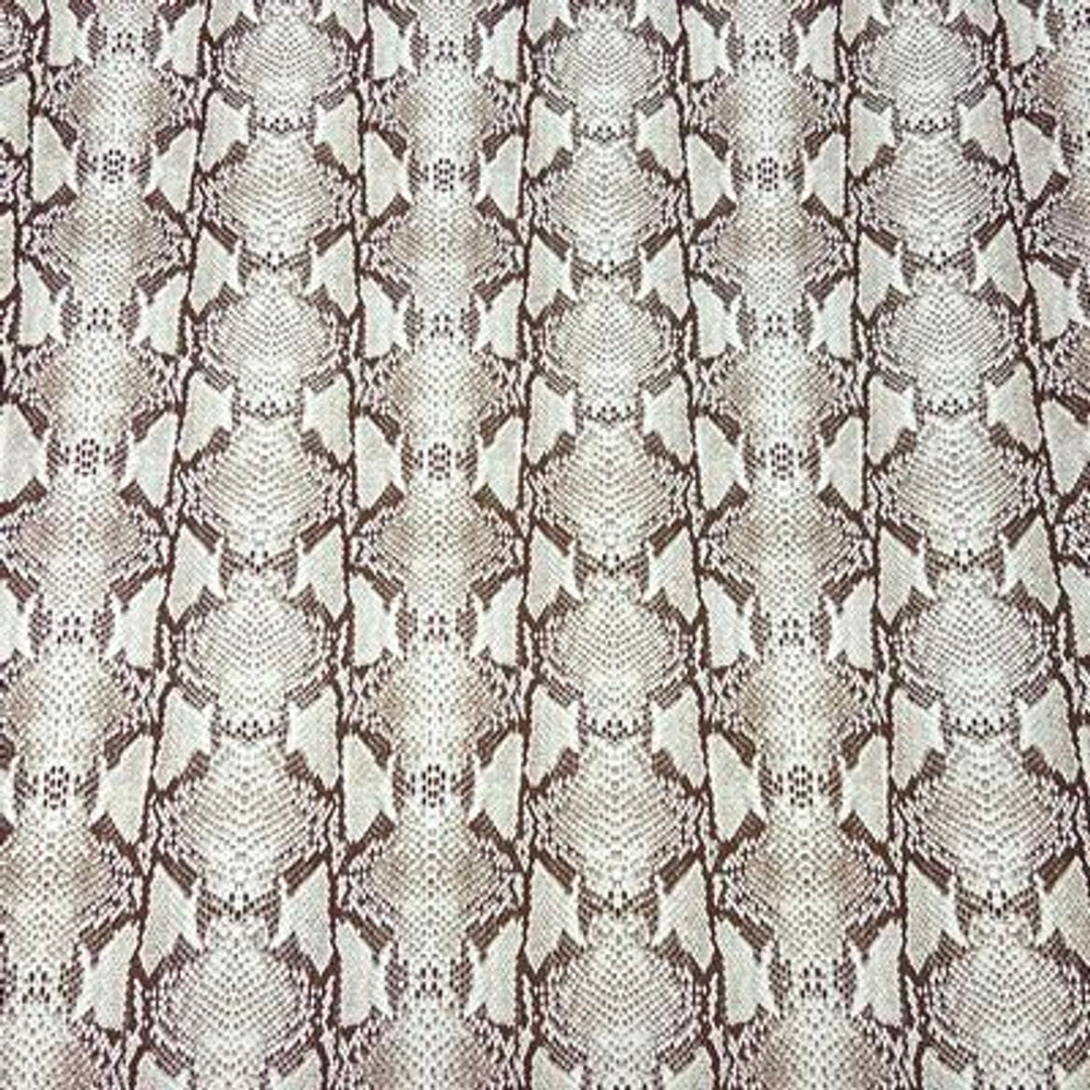 Simply Classic Faux Geometric Snake - Brown/White 18 in x 54 in