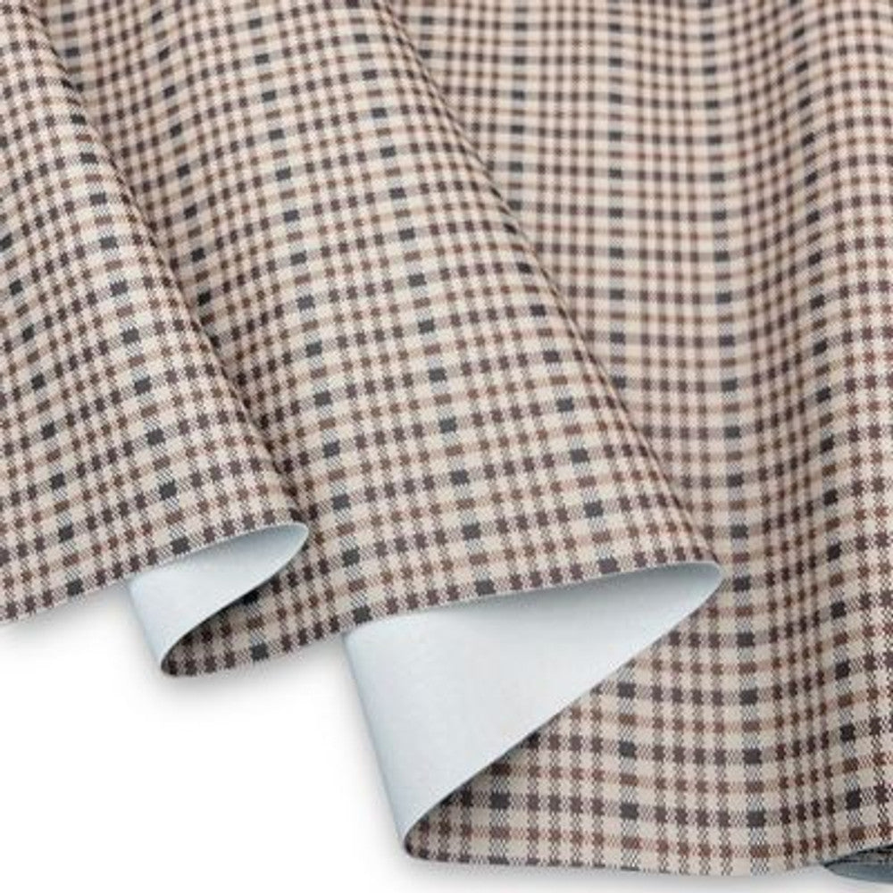 Simply Classic Small Houndstooth Plaid -Multi Brown 18 in x 54 in