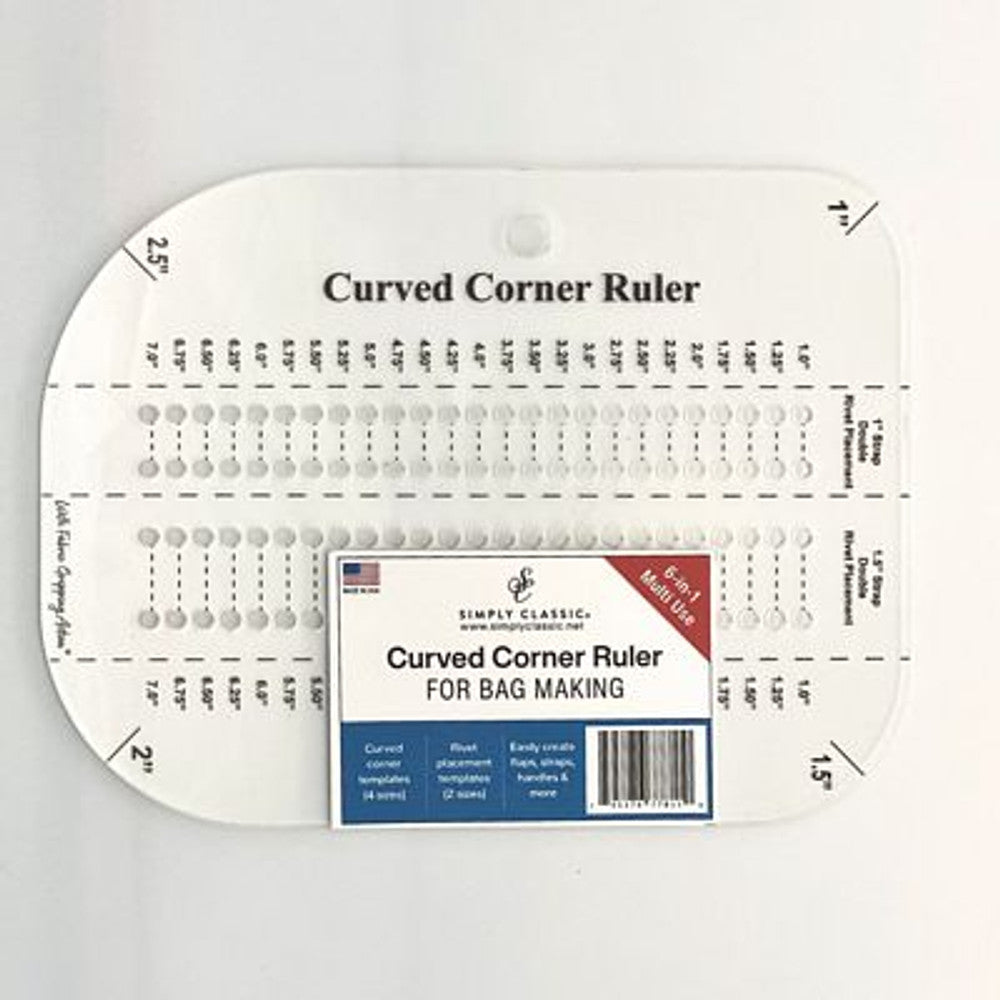 Simply Classic Curved Corner Ruler for Bag Making