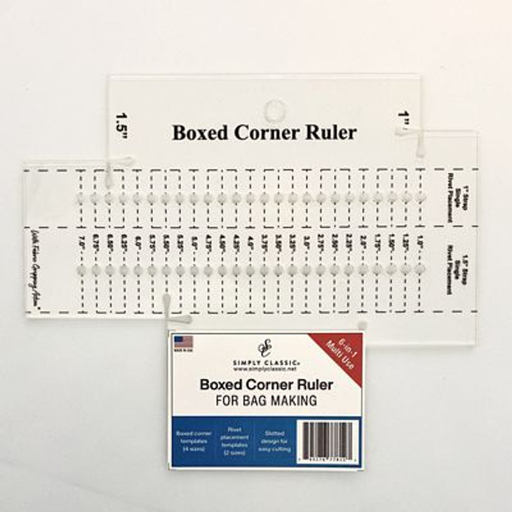 Simply Classic Box Corner Ruler for Bag Making
