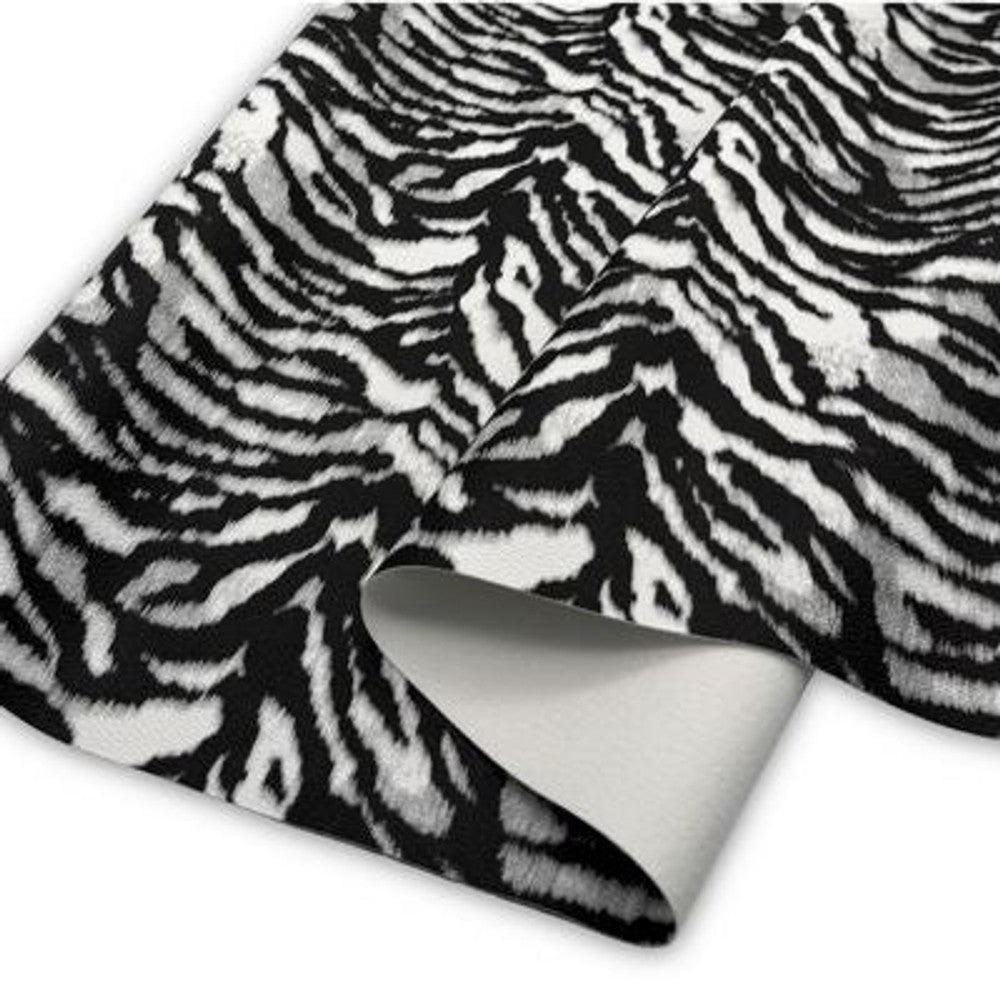Simply Classic Zebra Print Faux Leather - B/W 18 in x 54 in
