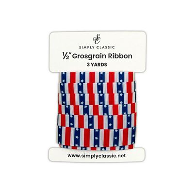 Simply Classic .5 in Grosgrain Ribbon - Stars & Stripes