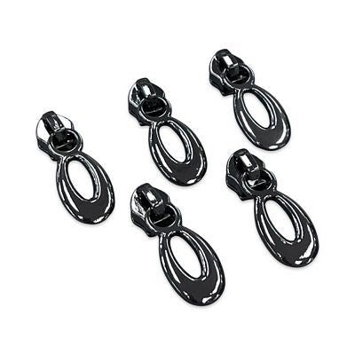 Simply Classic Zipper Pulls-Teardrop No. 5 Gunmetal