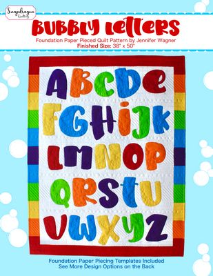 Snapdragon Quilting Bubbly Letters Quilt Block Pattern
