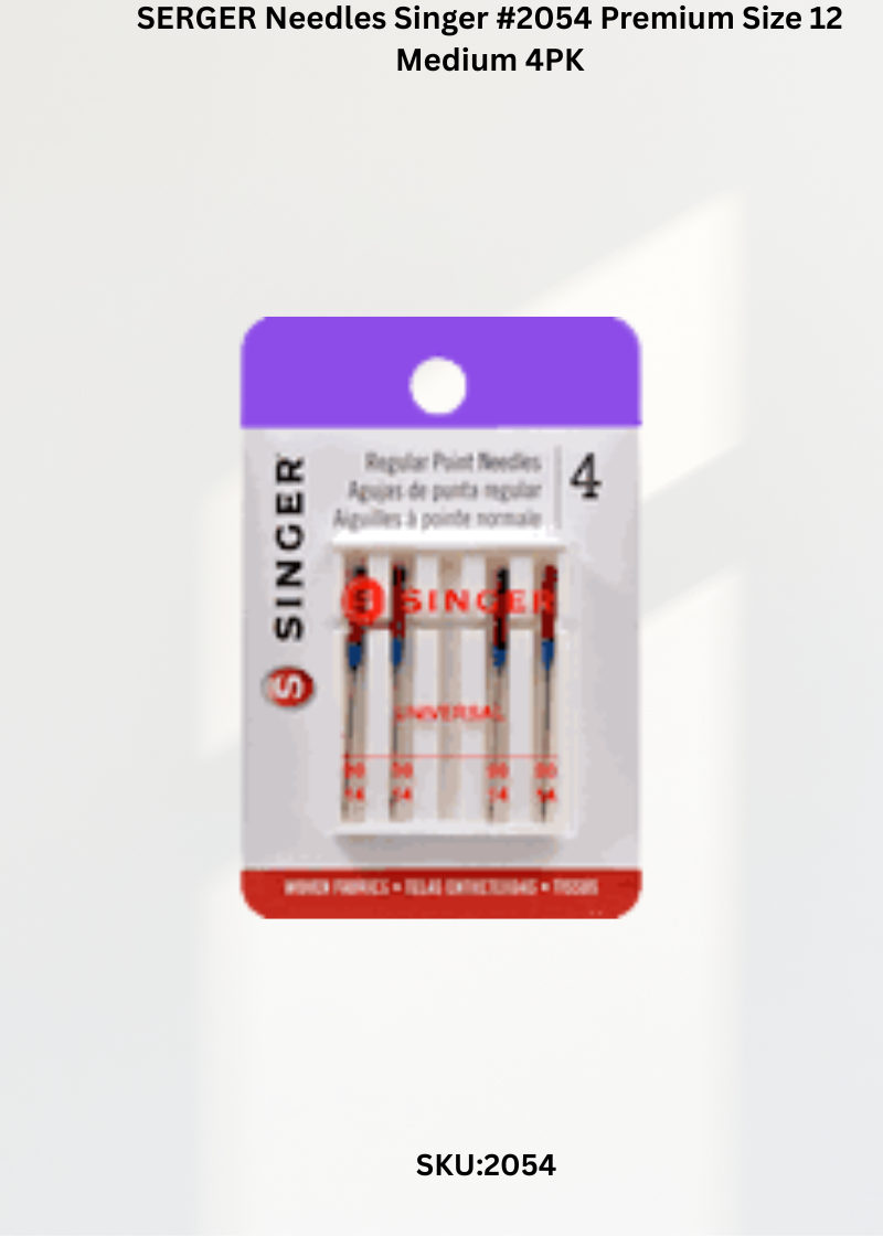 SERGER Needles Singer #2054 Premium Size 12 Medium 4PK