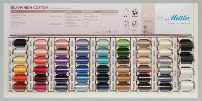 Mettler Silk Finish Cotton 40wt Thread Display
