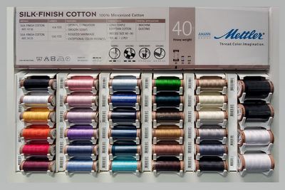 Mettler Silk Finish Cotton 40wt Thread Display
