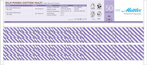 Mettler Silk Finish Cotton 50wt Thread Display