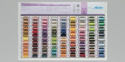 Mettler Silk Finish Cotton 50wt Thread Display