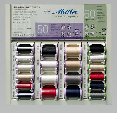Mettler Silk Finish Cotton40/50/60wt ThreadDisplay