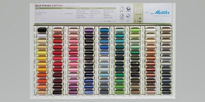 Mettler Silk Finish Cotton 60wt Thread Display