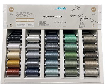 Mettler Silk Finish Cotton 40 - 25 Colors - 125 Spools