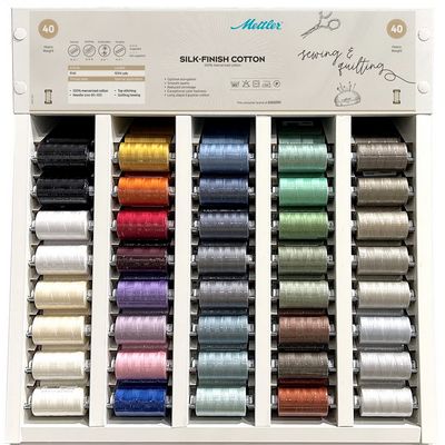 Mettler Silk-Finish Cotton 40 - 40 Colors - 200 Spools