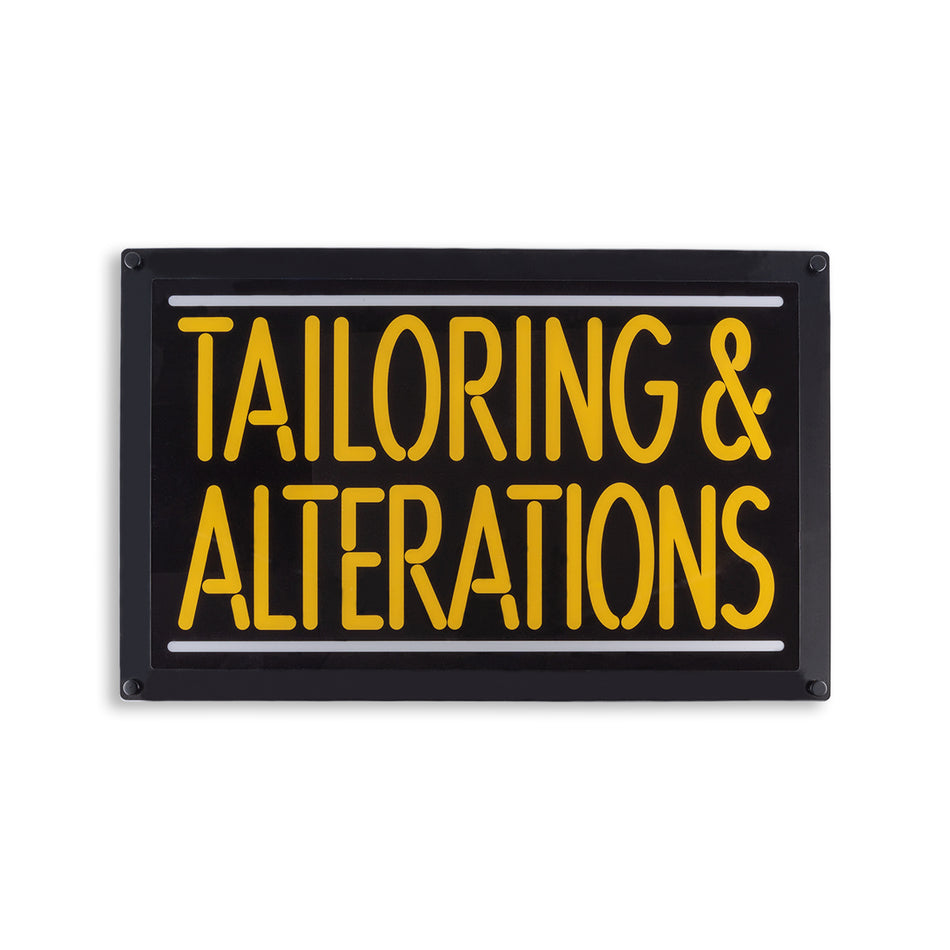 "Tailoring & Alterations" Slim LED Sign - 22" X 14" X 1/2"