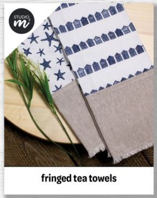 Studio M Squared Fringed Tea Towels Pattern
