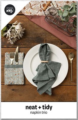 Studio M Squared Neat + Tidy Napkin Trio Pattern